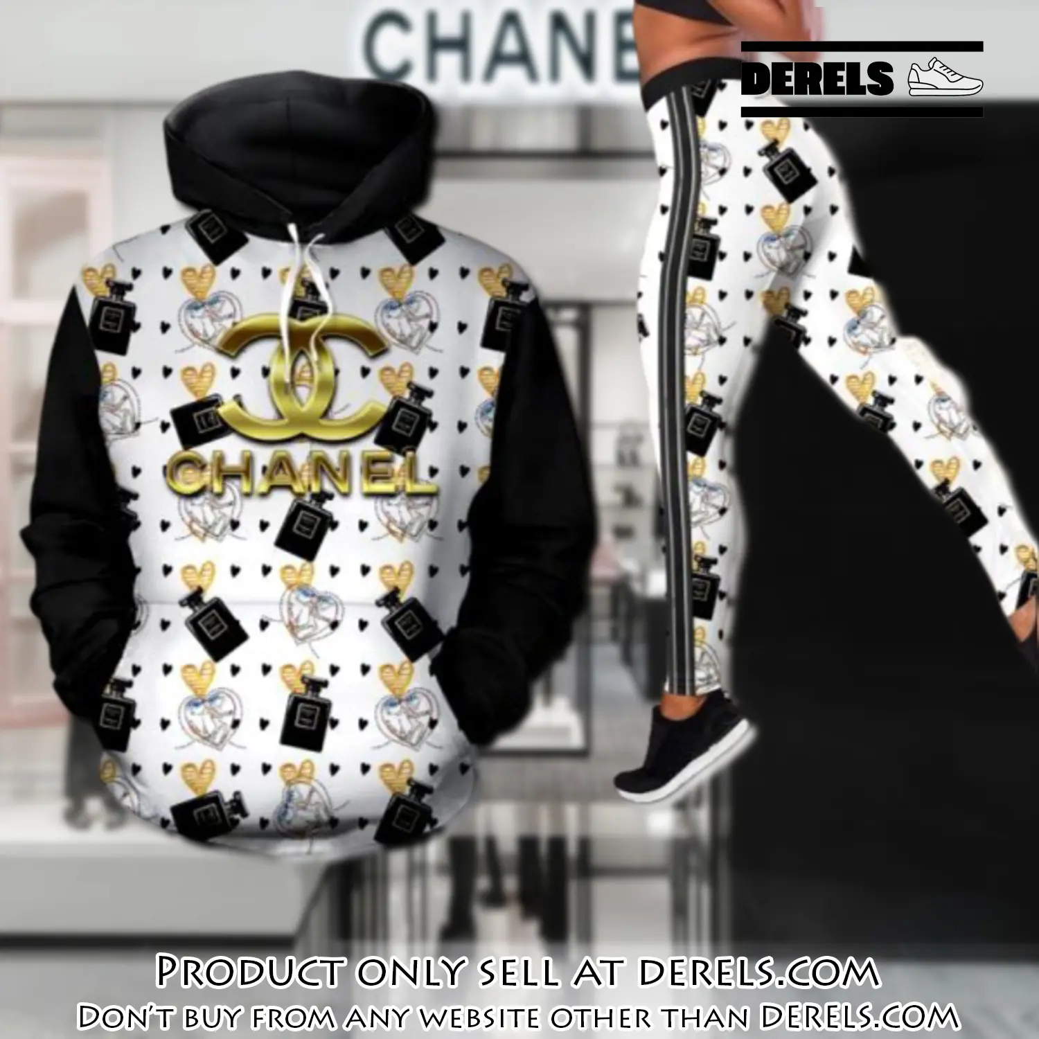 Chanel perfume hoodie legging set luxury for women dr1955425